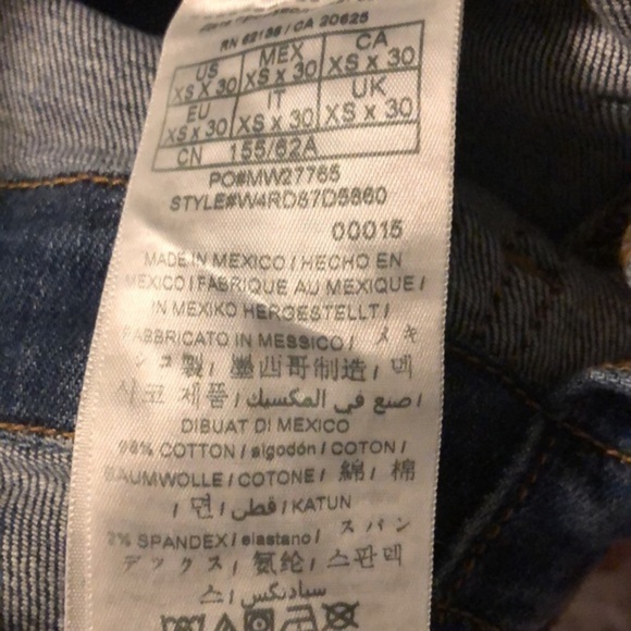 Guess Women's Persian Indigo Jade medium wash Denim jeans Jumpsuit size XS new - Picture 8 of 8